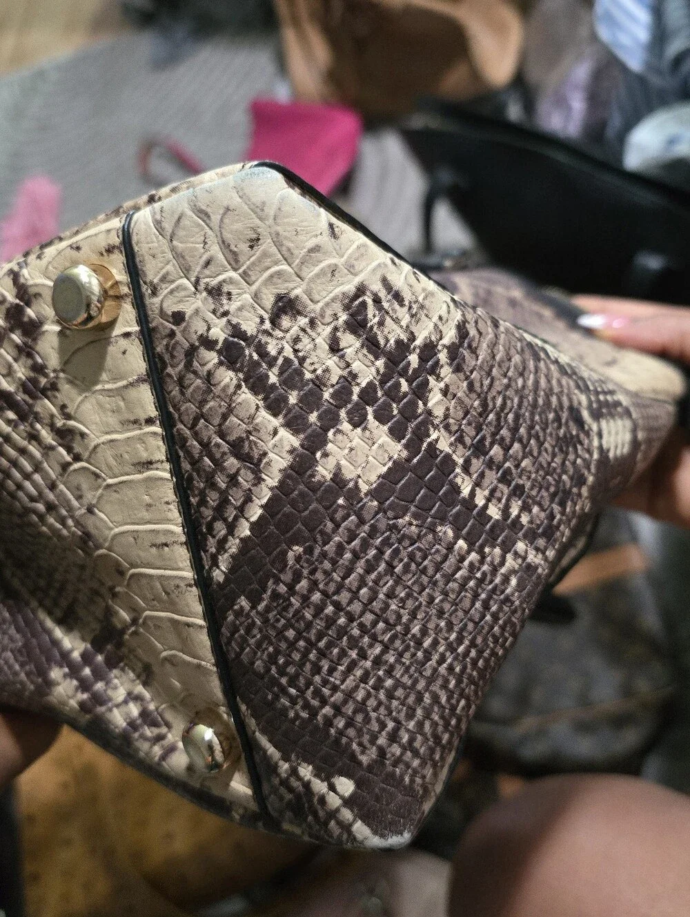 Coach Python Morgan Satchel Shoulder Bag Handbag